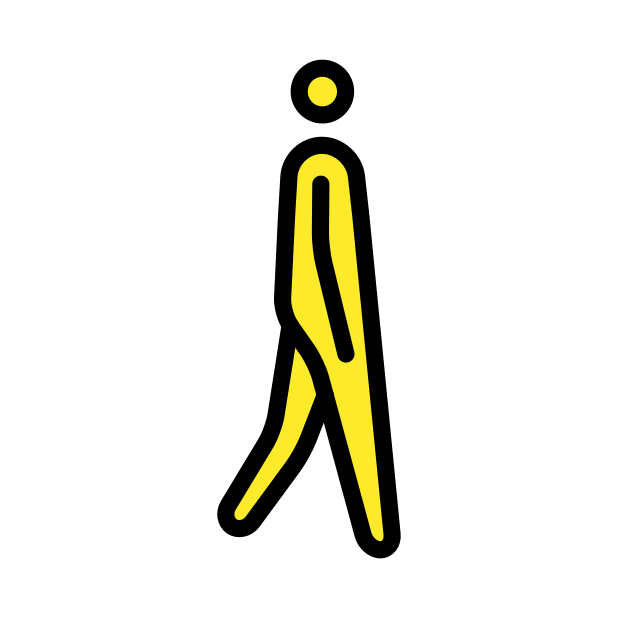 emoji of man walking right