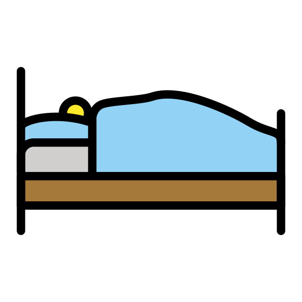 emoji of man sleeping in bed